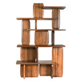 Kilimanjaro Solid Wood Geometric Bookcase