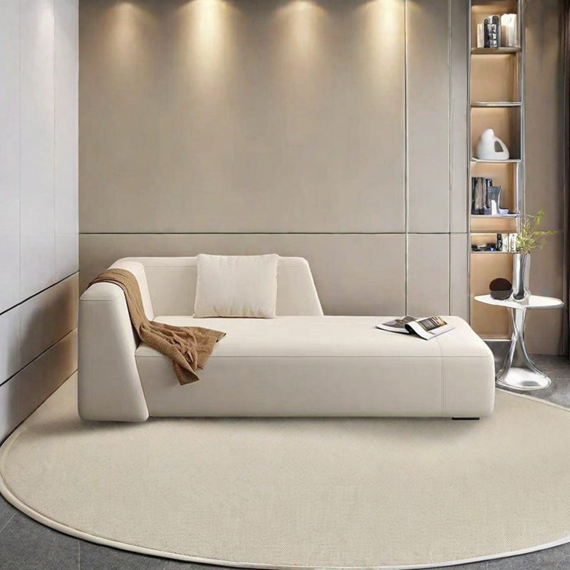 Fauteuil inclinable en éponge High High, Beige, Accoudoir à gauche (vu de face)