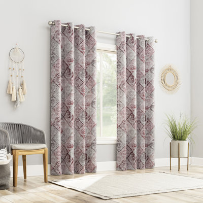 Global Medallion Print Room Darkening Grommet Curtain Panel