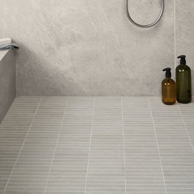 Monolithe 11,81 po X 11,81 po Carreau de mosaïque de plancher et de mur en porcelaine empilée mate (5,76 pieds carrés / caisse)