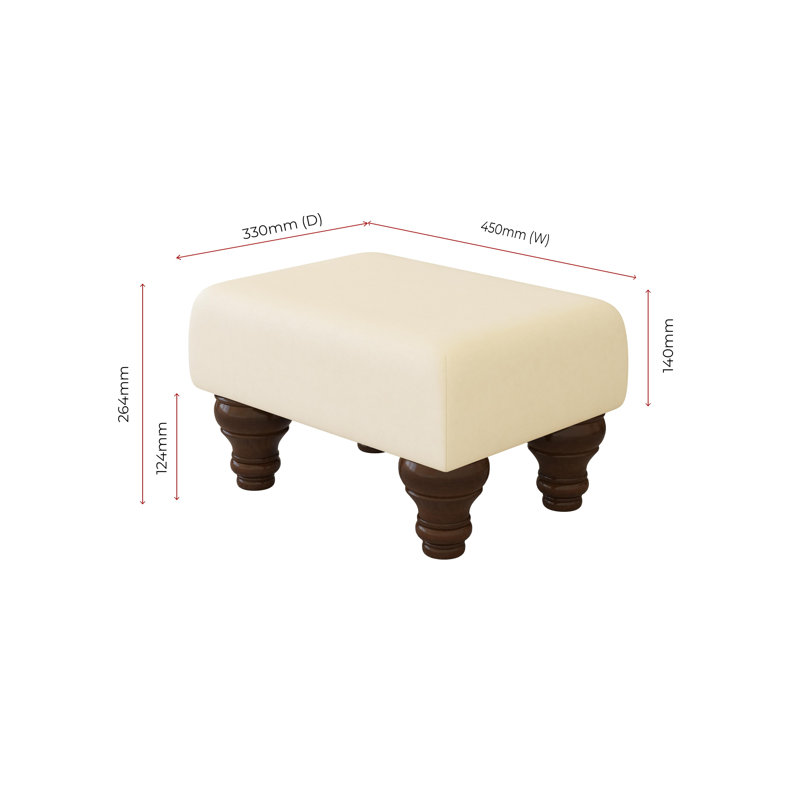 Collado Wood Turned Leg, Mahogany, Style Leather, Chalk Cream