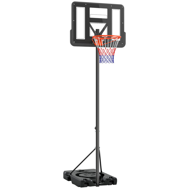 Cerceau de basketball portatif de 4,6 à 10 pi avec roues et panneau de 43 po
