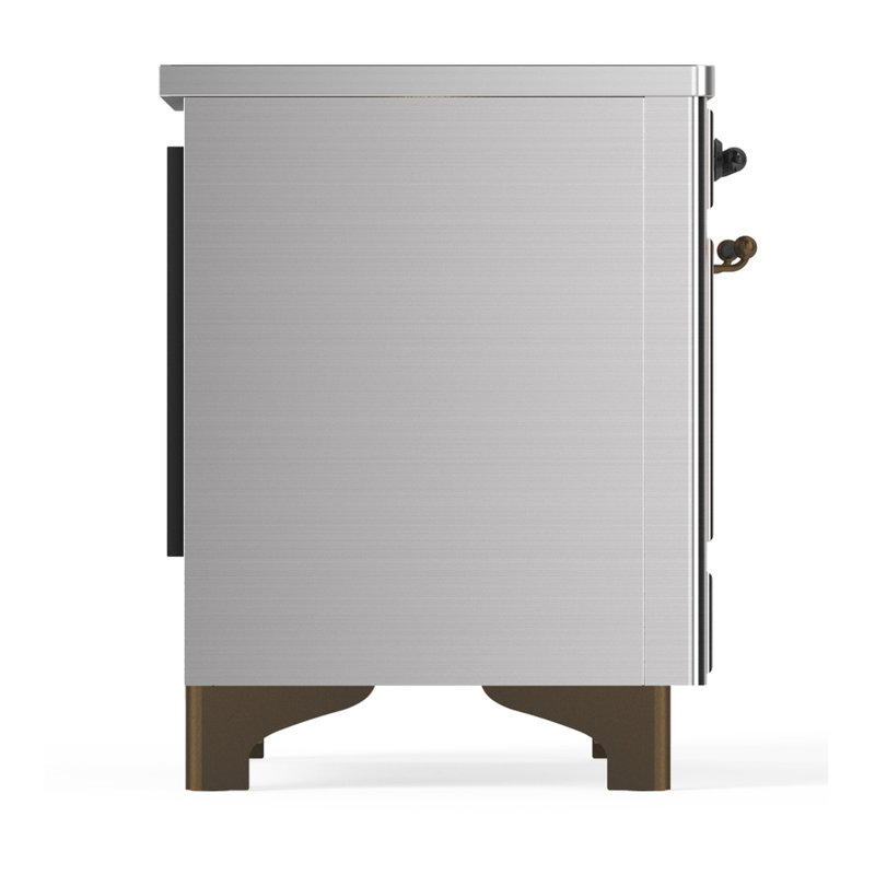 Majestic III Series 40 Inch Induction Range with 6 Induction Elements in Stainless Steel (Brass Trim), Burnished