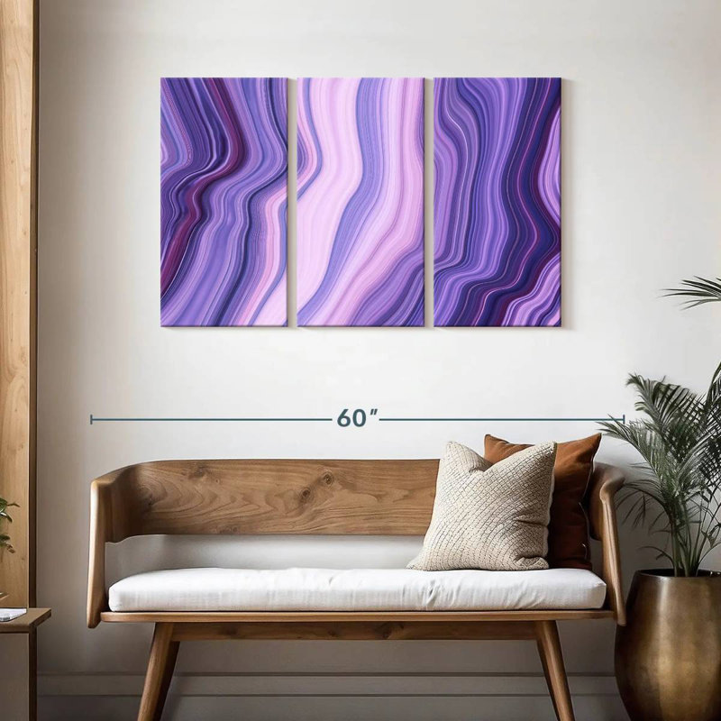 Avery Abstract Purple Layers, 28" H x 45" W