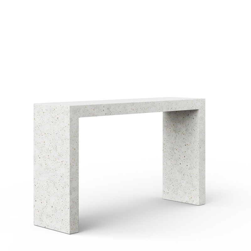 Mixx 55'' W Console Table, Ivory Terrazo