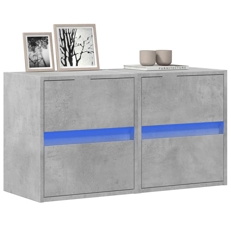 Damylah TV Stand for TVs up to 24", Concrete Grey