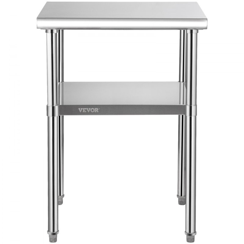 Table de préparation en acier inoxydable, 24 x 24 x 36 pouces, capacité de charge de 600 lb