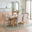 Ensemble de salle à manger 7 pièces Denju, table en bois avec rallonge papillon et chaises rembourrées pour la salle à manger-1220772313-1220772308-1220772305