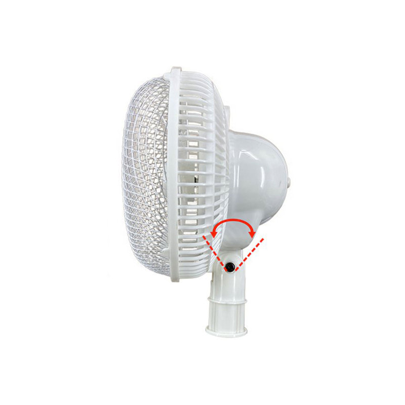 Optimus F-0702 7 Inch 2 Speed Portable Personal Energy Saving Clip-On Fan, White