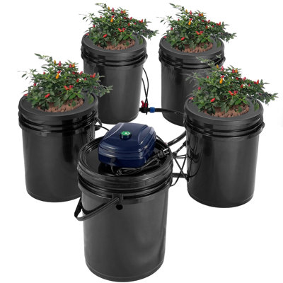 DWC Hydroponic System 4 Buckets