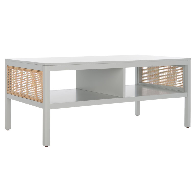 Table basse à 4 pieds avec rangement Westberg, gris