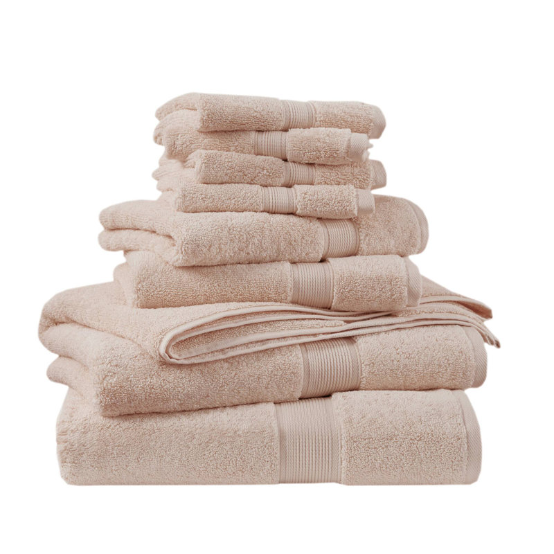 Ensemble de serviettes 100% coton absorbant 800GSM, Rosé