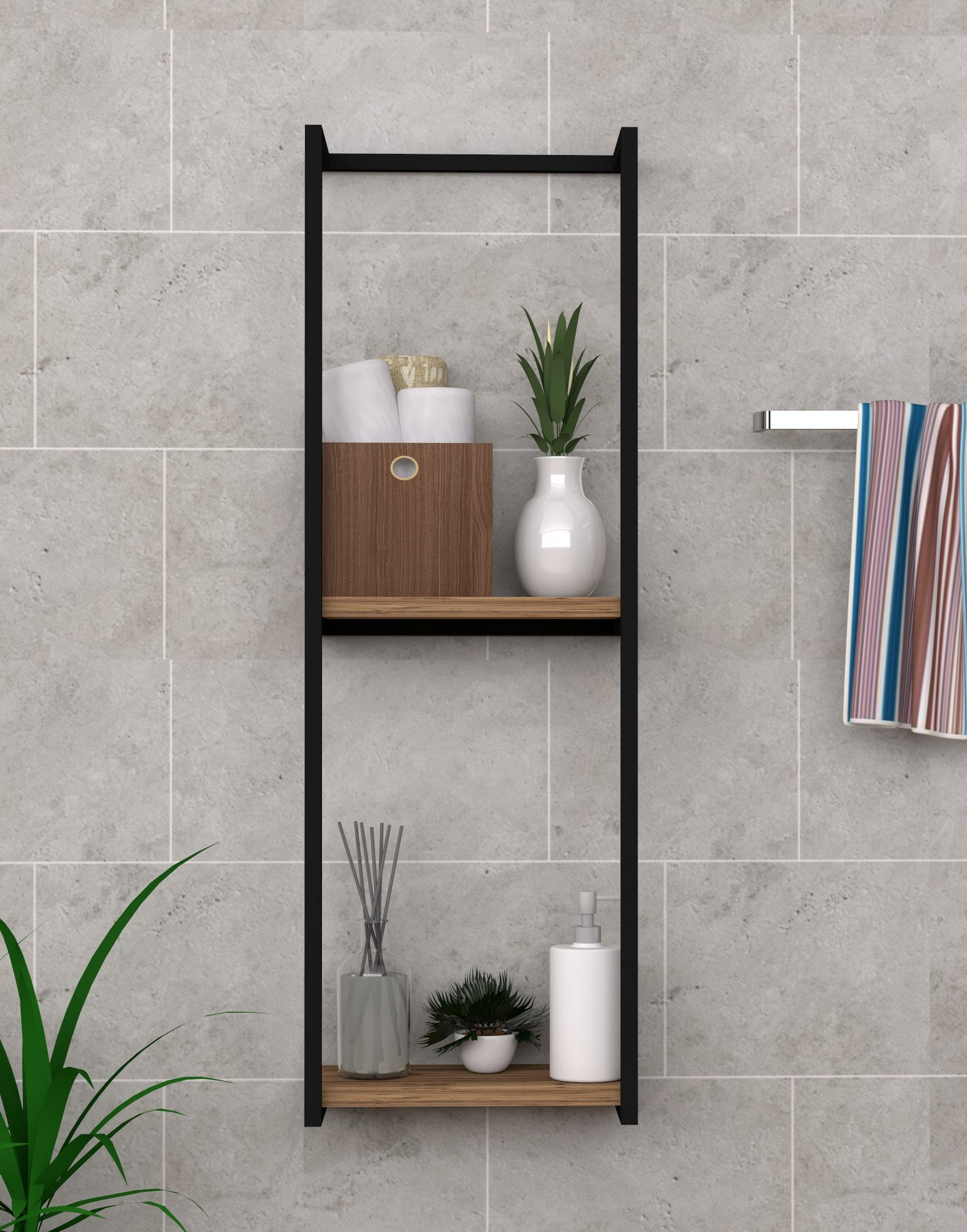 East Urban Home Kenda 2 Piece Tiered Shelf | Wayfair