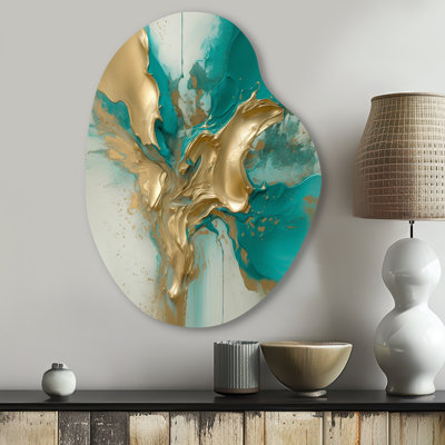 Leamington - Abstract Marble Pear Shape Irregular Metal Wall Decor