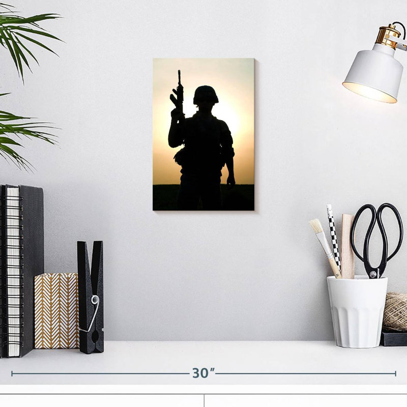 USA Soldier Silhouette, 12" H x 8" W