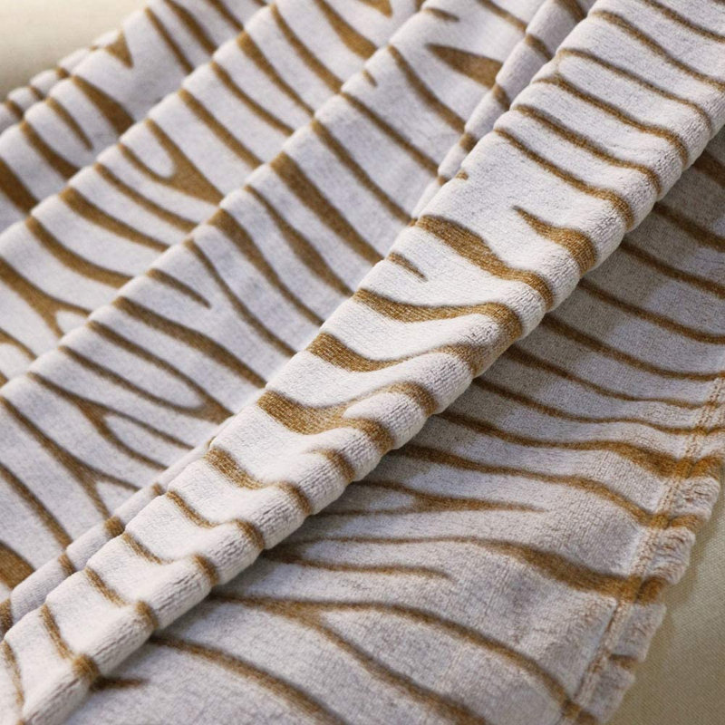 Knitted Throw Blanket, 50'' W x 60'' L, Brown