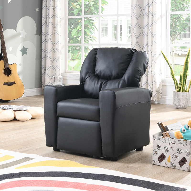 Fauteuil inclinable pour enfants, pour le salon, Noir