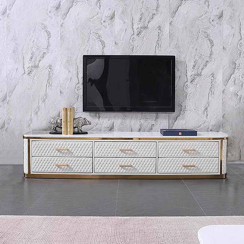 Meuble télé léger et luxueux, H 16,54 po x L 86,61 po x l 15,75 po