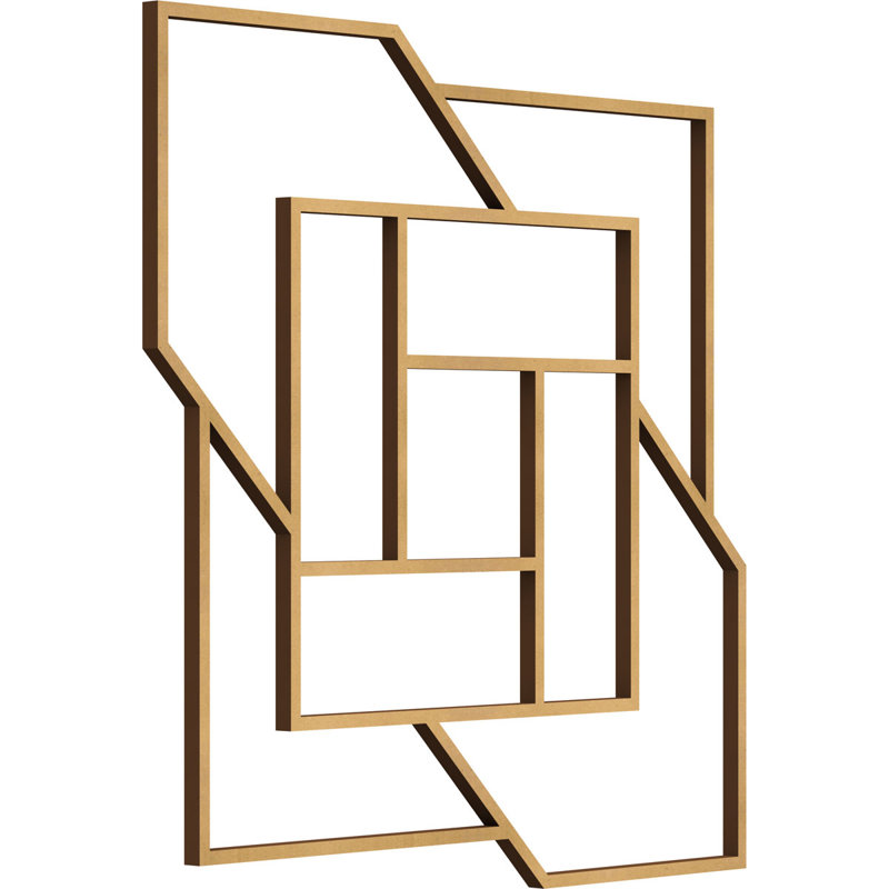 Panneaux muraux décoratifs en bois Loveland, Bois naturel, H 15 3/8 po x l 15 3/8 po x P 3/8 po