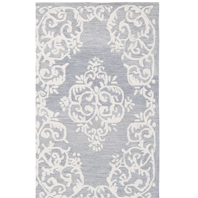 Metro 710 Hand Tufted 80% Wool; 20% Cotton Damask Rug, Square 6'