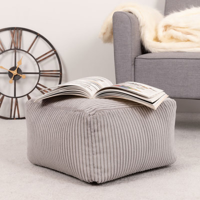 icon Amara Beanbag Footstool Corduroy Navy Blue