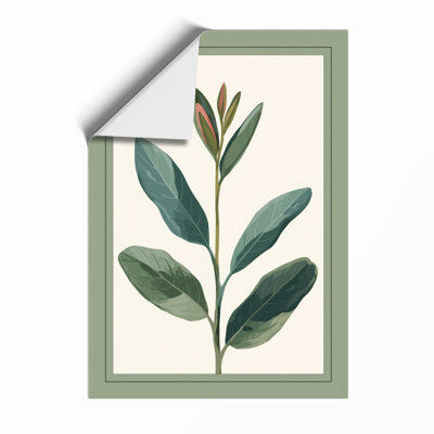 Plant Study with Bronze Buds Botanical - Framed Print