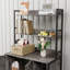 Solution de rangement innovante en bois MDF gris de style moderne pour les espaces de vie