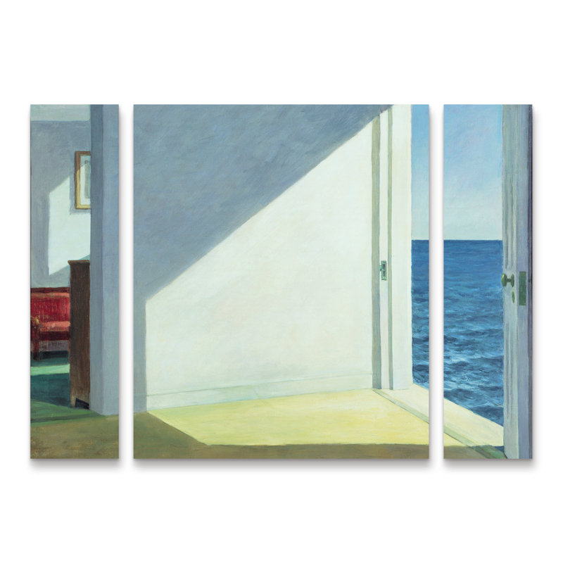 Ensemble de 3 panneaux d'art Edward Hopper, H 24 po x l 32 po x P 2 po