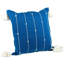  Housse de coussin rayé carré bleu