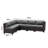 6-Piece All-Weather HDPE Wicker L-Shaped Patio Sectional Sofa Set With Cushions-2037737461