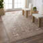 Kerin Oriental Machine Woven Polyester/Polypropylene Area Rug in Taupe/Cream-1163360109