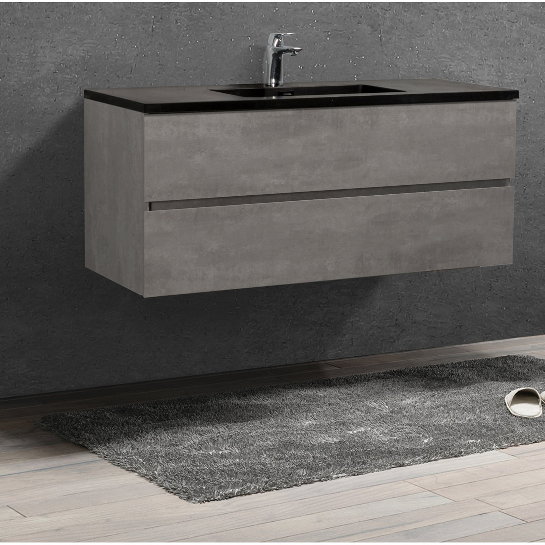 Spielman 47" Wall-Mounted Single Bathroom Vanity Set Millwood Pines