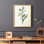 Fleurs des saisons, reproduction encadrée V - bois massif