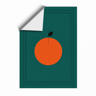 Orange Apple Modern - Framed Print