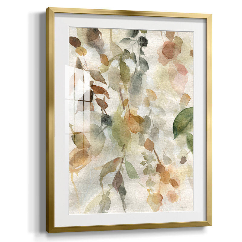 Neutral Spring II, reproduction encadrée, Papier avec cadre doré, Blanc