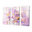 «Pink and Pruple Abstract Shadows I», ensemble d'art mural formes abstraites-107738065-107738063