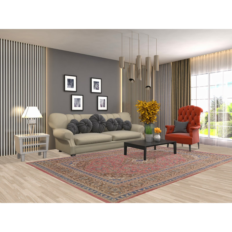 Tapis traditionnel rose 6x9