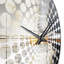 Horloge murale abstraite beige et gris route I - Collages abstraits-101237933
