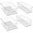 Sorbus Clear Stackable Kitchen and Fridge Storage Bins in 4 Variety Pack