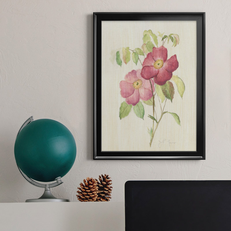 «Dusty Rose II», peinture sur toile encadrée, Noir, H 22,5 po x l 30,5 po x P 1,5 po