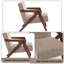 Fauteuil d'appoint de réception, fauteuil en tissu de style moderne du milieu du siècle avec structure robuste en bois massif pour salon, chambre et bureau-135152541