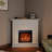 39.4" W Corner Placement Fireplace TV Stand with Electric Inserts