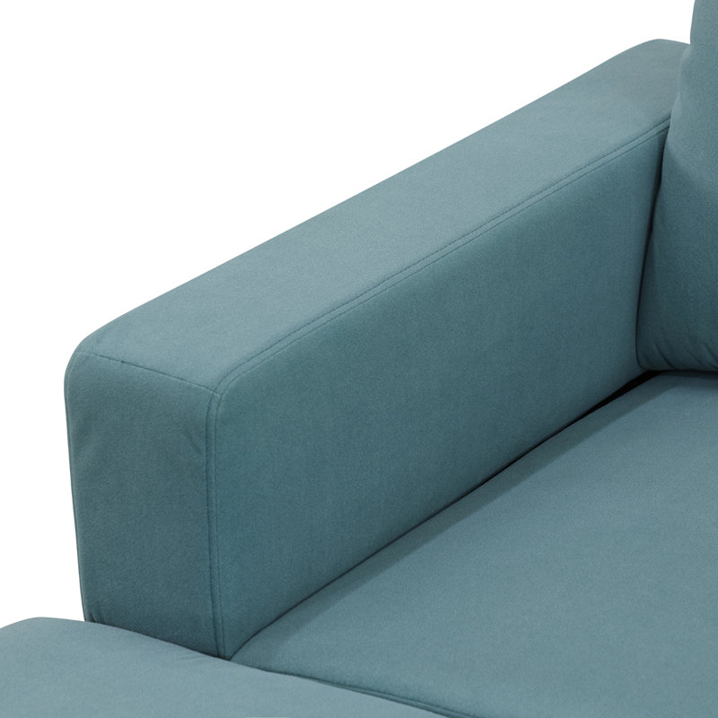 Vernecia Upholstered Sectional, Right Hand Facing, Black, Dark Green Fabric