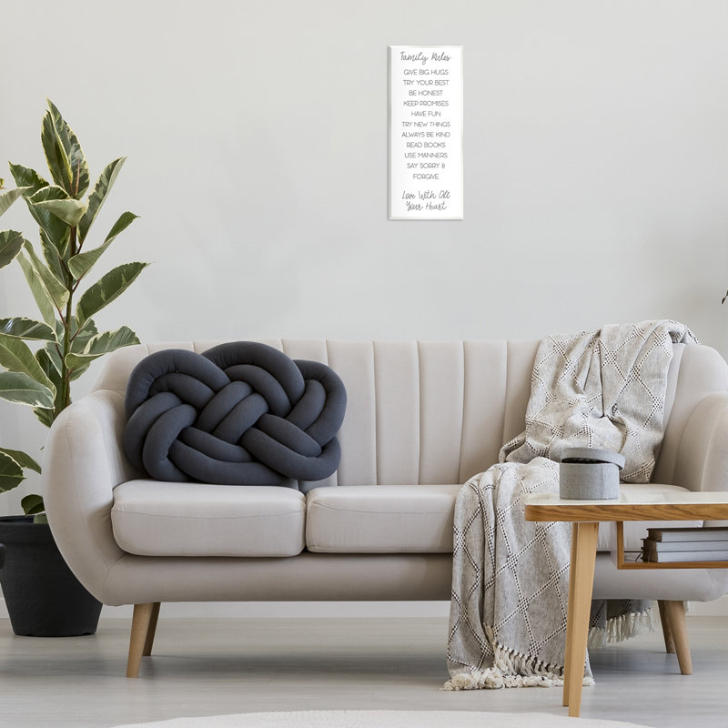 «Minimal Family Rules», art mural sur bois par SD Graphics Studio