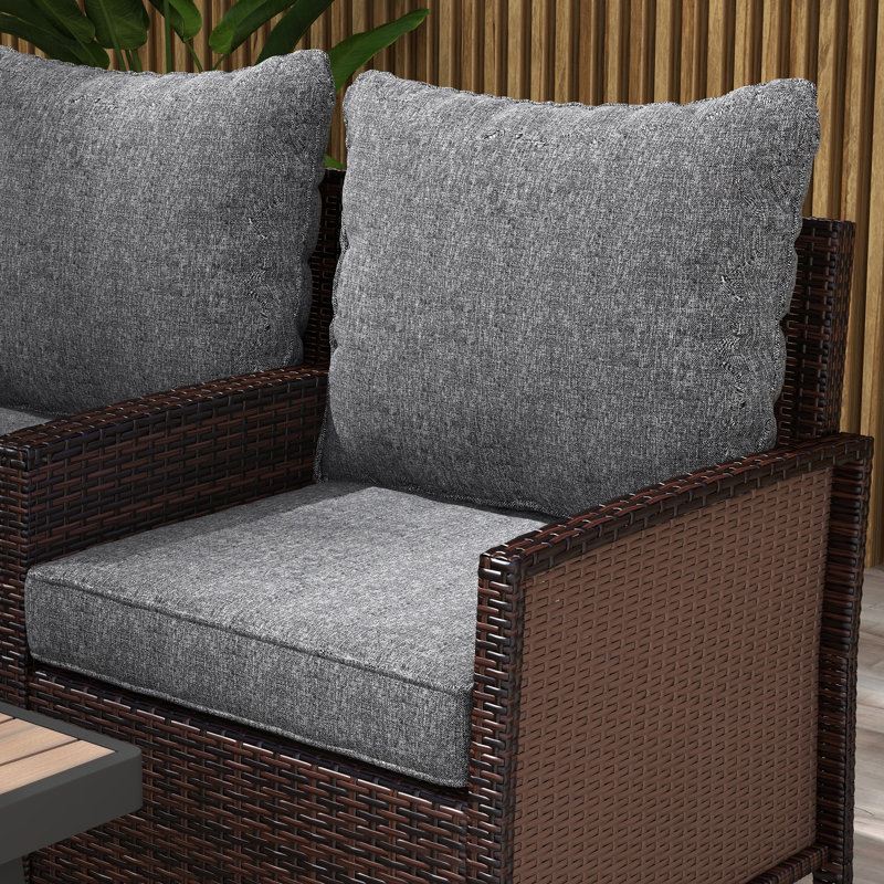 4-Piece Patio Chair Cushion and Cushion Set (Cushion Only), Gray