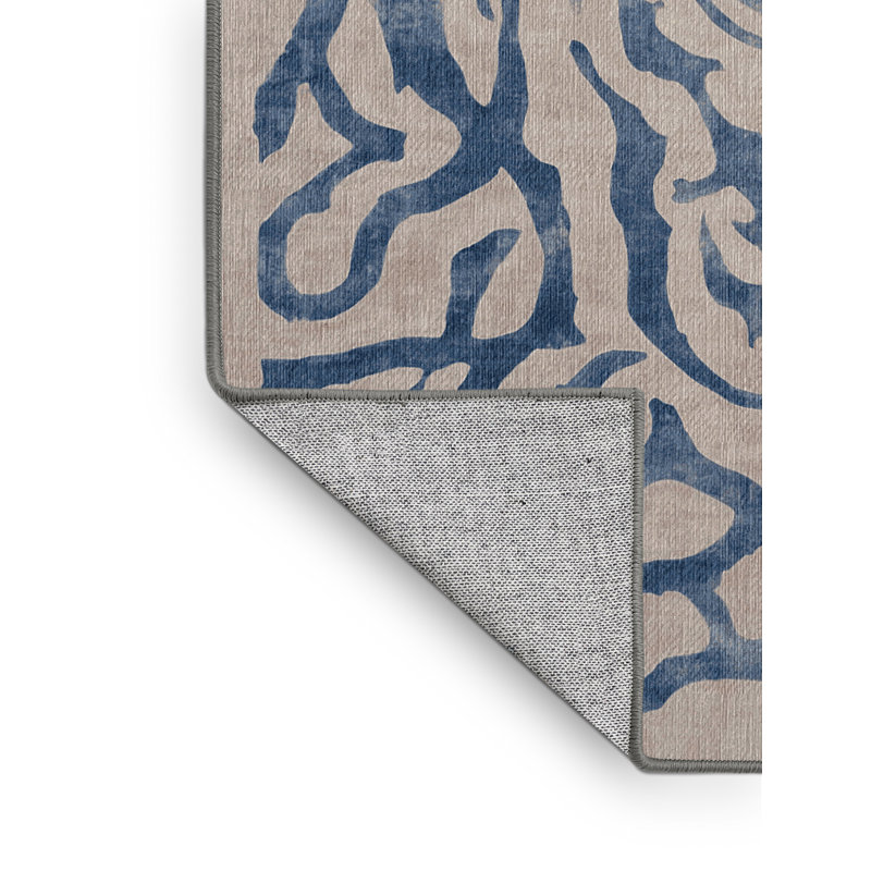 Machine Washable Gray Area Rug, Round 8'