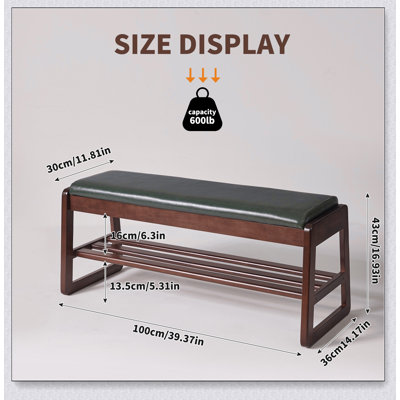 Versatile Wooden Entryway Bench with Cushioned Seat and Multi Tier Shoe Storage Organization Solution
