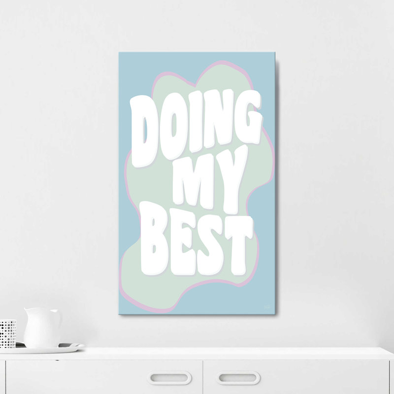 "Doing My Best" par Natalie Carpentieri, reproduction sur toile, H 18 po x l 30 po x P 1 po