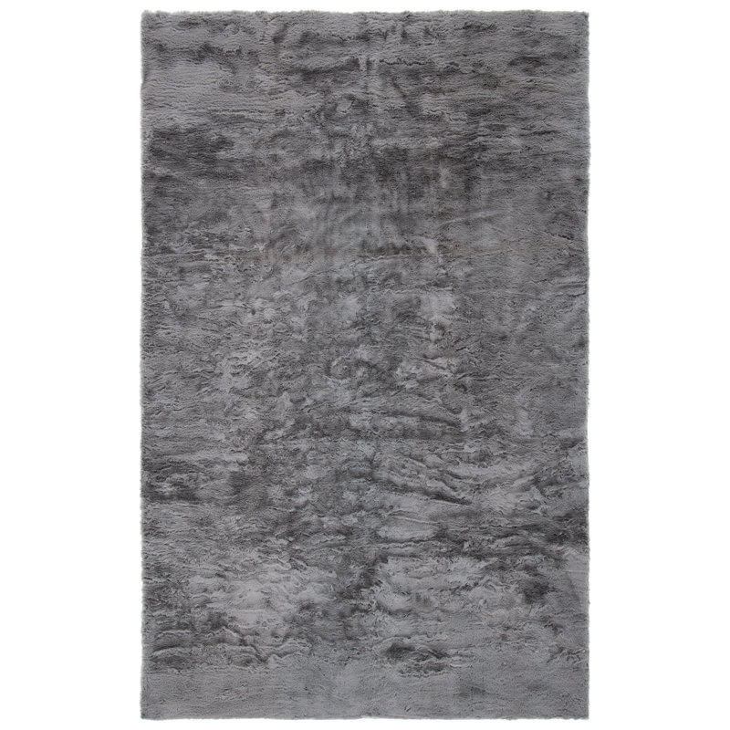 Faux Sheep Skin Performance Solid Color Rug, Rectangle 3' x 5'