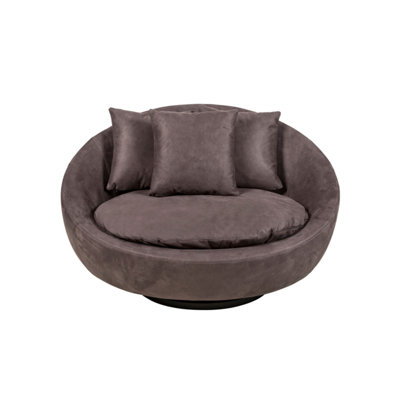 Fauteuil demi-tonneau l 48,7 po Nubuck